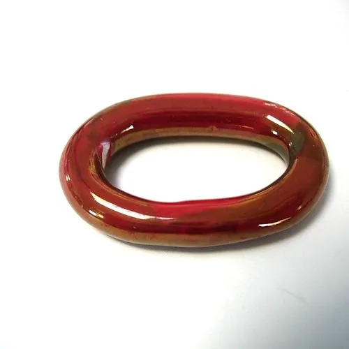 Anneau céramique 35 mm rouge cuivré