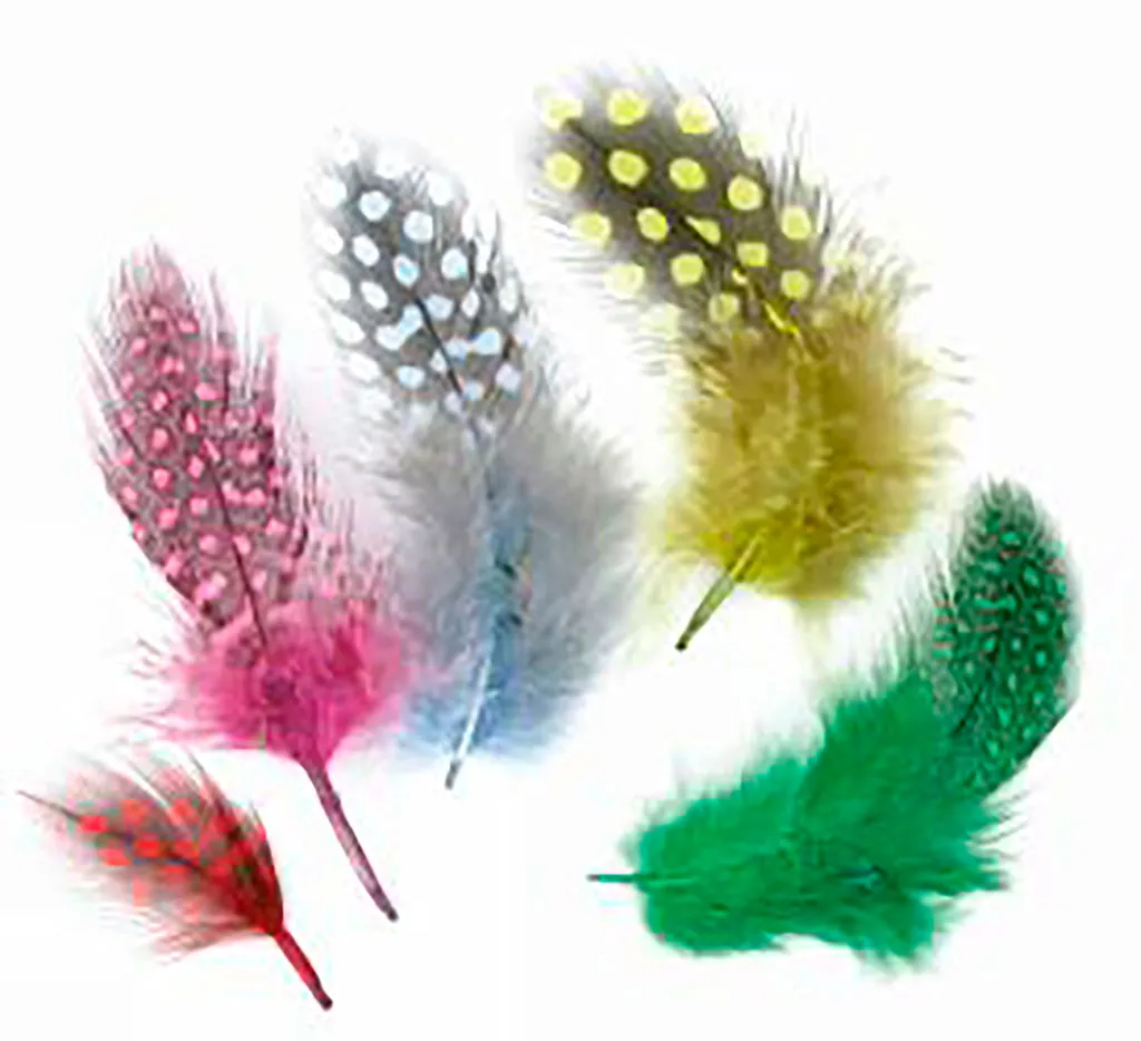Assortiment de 50 plumes multicolores 