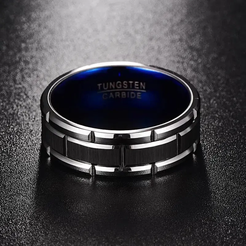 Bague Forteresse de Kattegat : Symbole de Défense en Tungstène