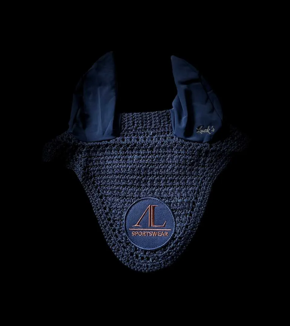 Bonnet Bleu Nuit & Caramel
