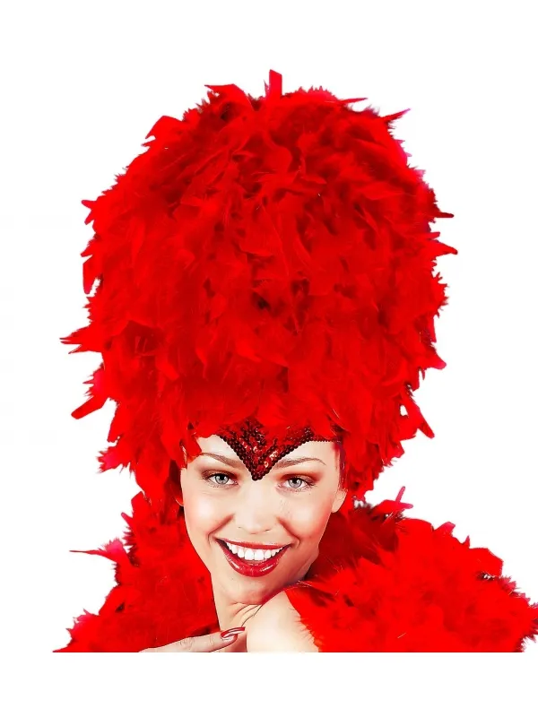 Coiffe avec strass et plumes pour carnaval ou Cabaret