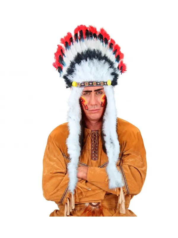 Coiffe plumes, chef indien