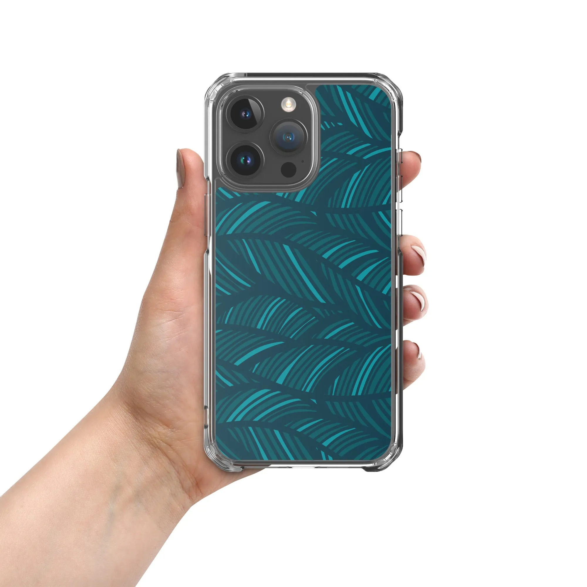 Coque pour iPhone Motif Plume bleue