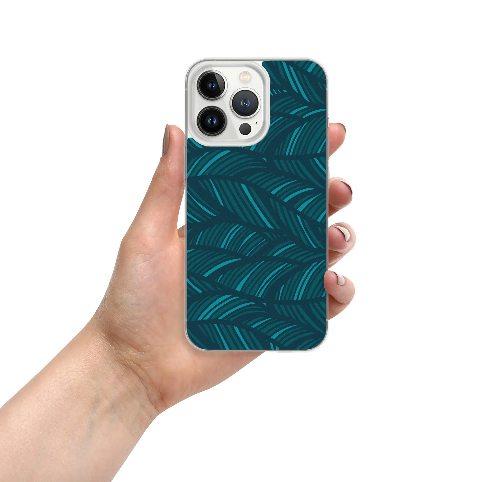 Coque pour iPhone Motif Plume bleue