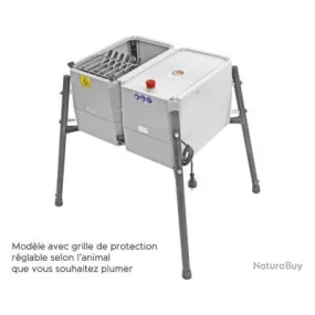 Plumeuse volailles avec grille - 60 à 80 poulets à l'heure
