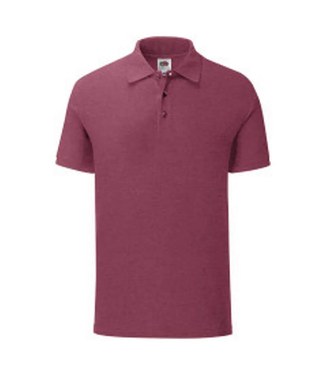 Polo iconic homme bordeaux chiné Fruit of the Loom