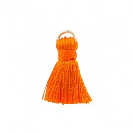 Pompon 20mm avec anneau - orange 