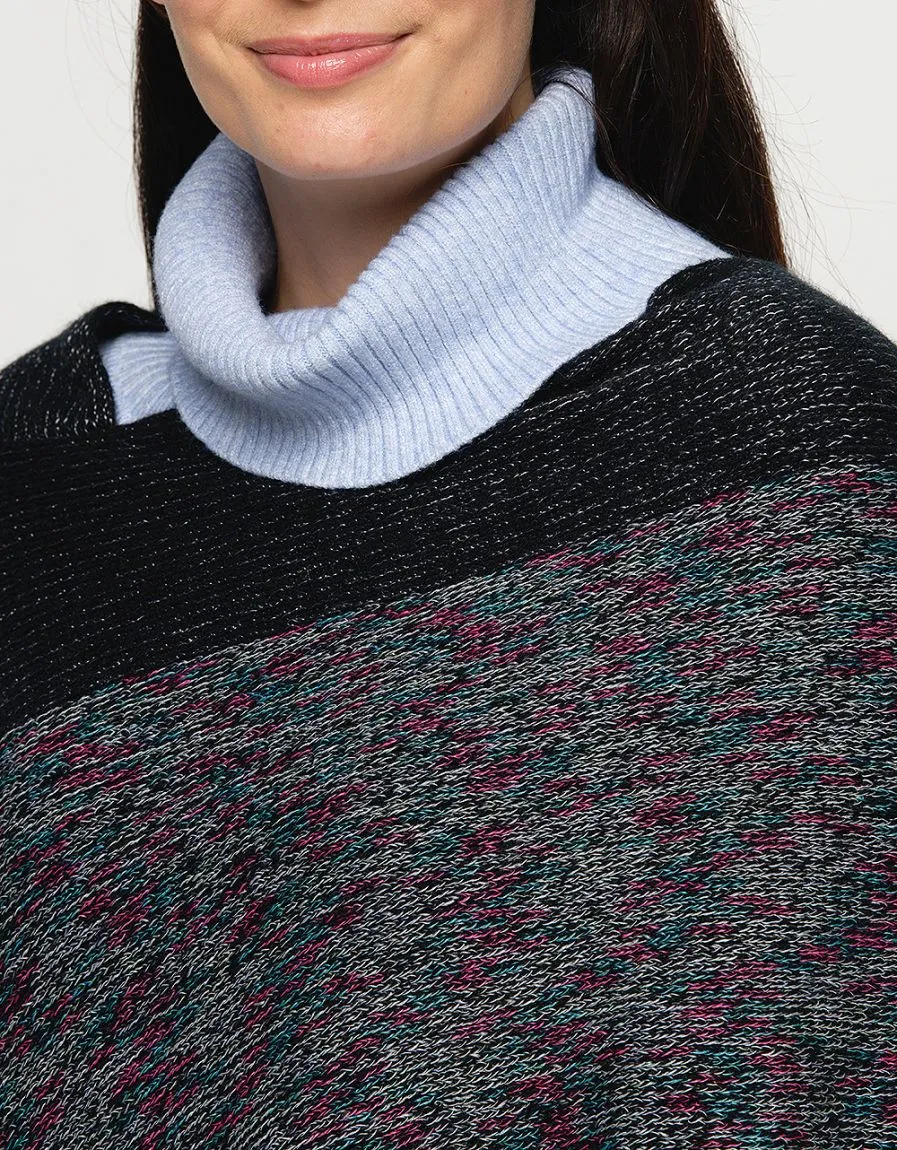 Poncho asymétrique gris - Collection