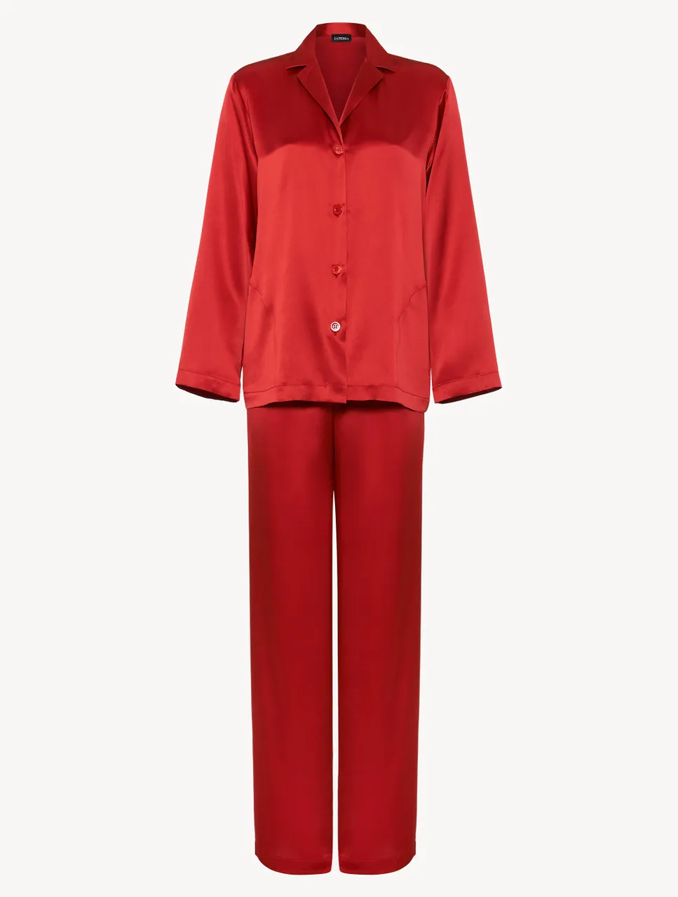 Pyjama en soie grenat
