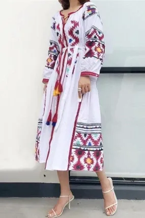 Robe boheme chic crème