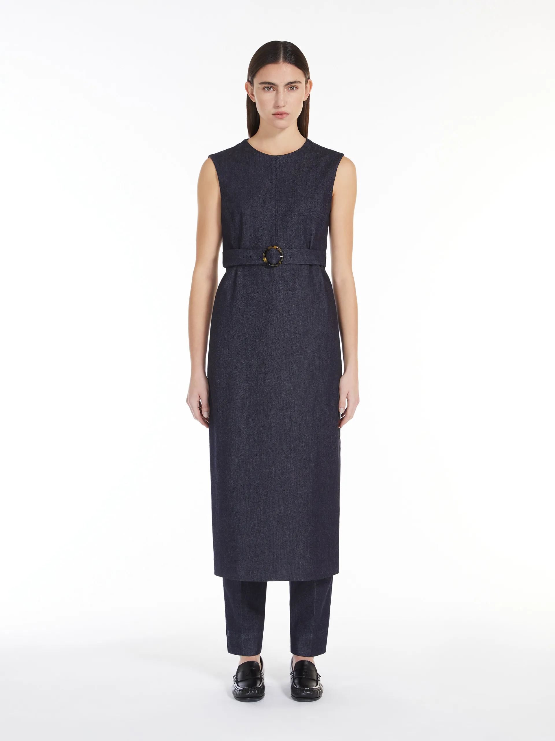 Robe fourreau en denim stretch