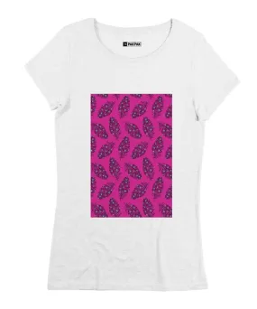 T-shirt Plumes Roses - Top Motifs Plumes pour Femme | Grafitee