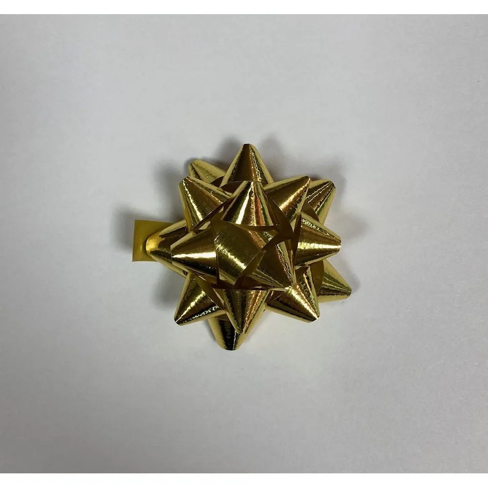 Étoiles adhésives or/argent/rouge/blanc 10mm Ø50mm 16 boucles - sachet de 40